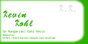 kevin kohl business card